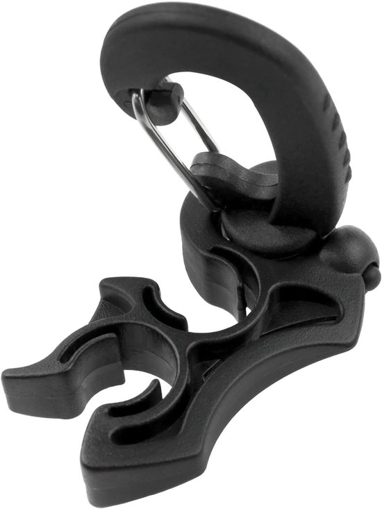 2 stuks-Duikslangklem - BCD-regelaar slangklem - slanghaak - BCD-slangclip - duik- en snorkelaccessoires - geschikt voor regelaars - duikhorloges - manometers - zwart - 10*3,7*1,5 cm - 1 cm diameter — afbeelding 5