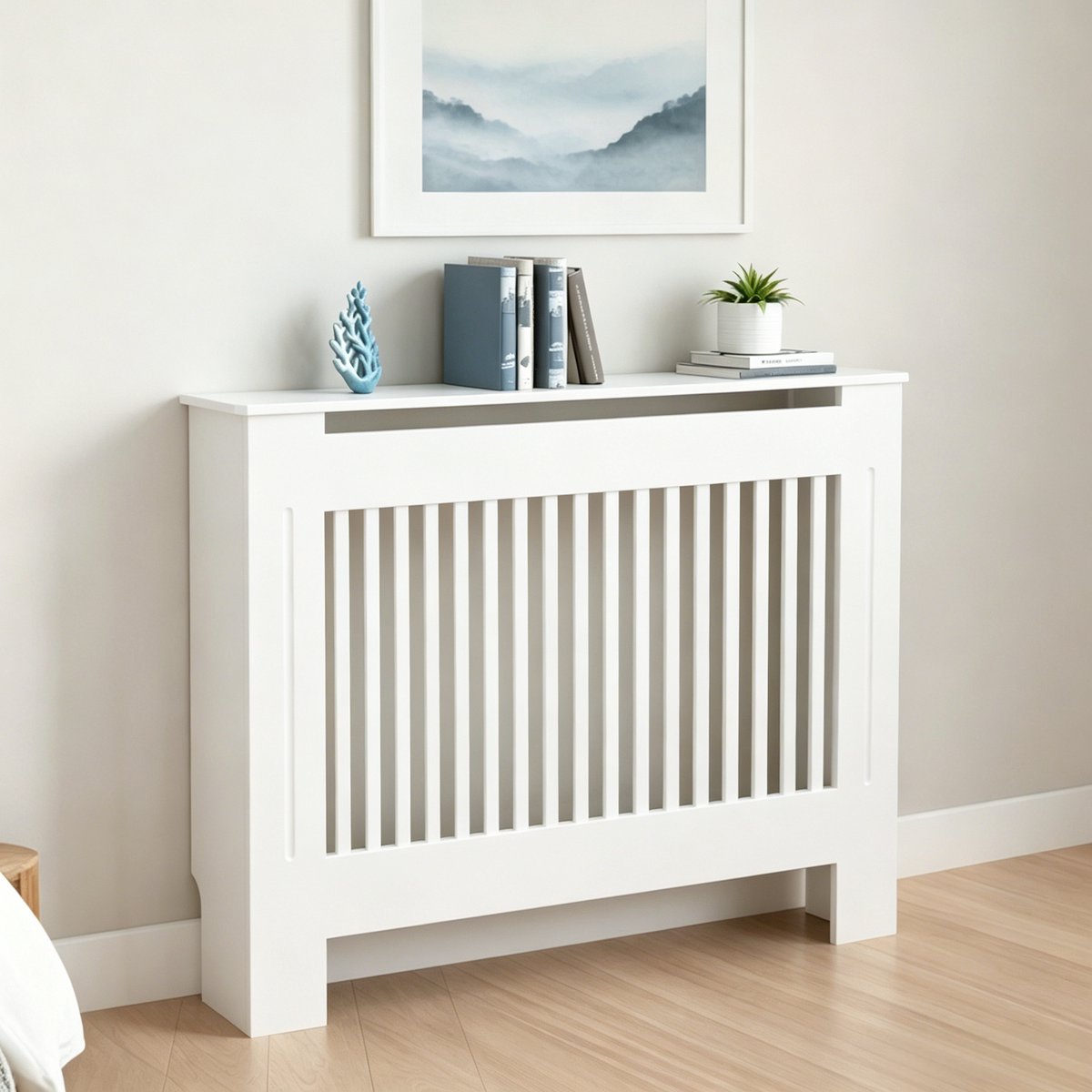 FATIVO Radiatorombouw - radiatoromkasting - Verwarmingsombouw - 111x19x92 - Wit
