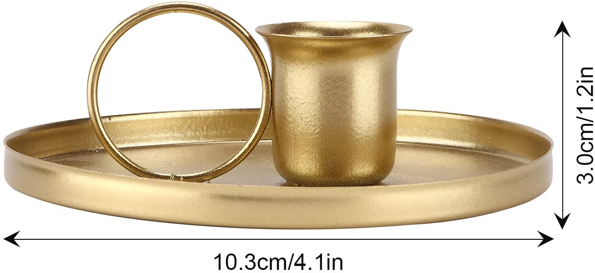 Retro Kandelaar van Gietijzer met Handvat voor Taper Kaarsen - Elegante Decoratie voor Thuis, Feestjes en Speciale Gelegenheden