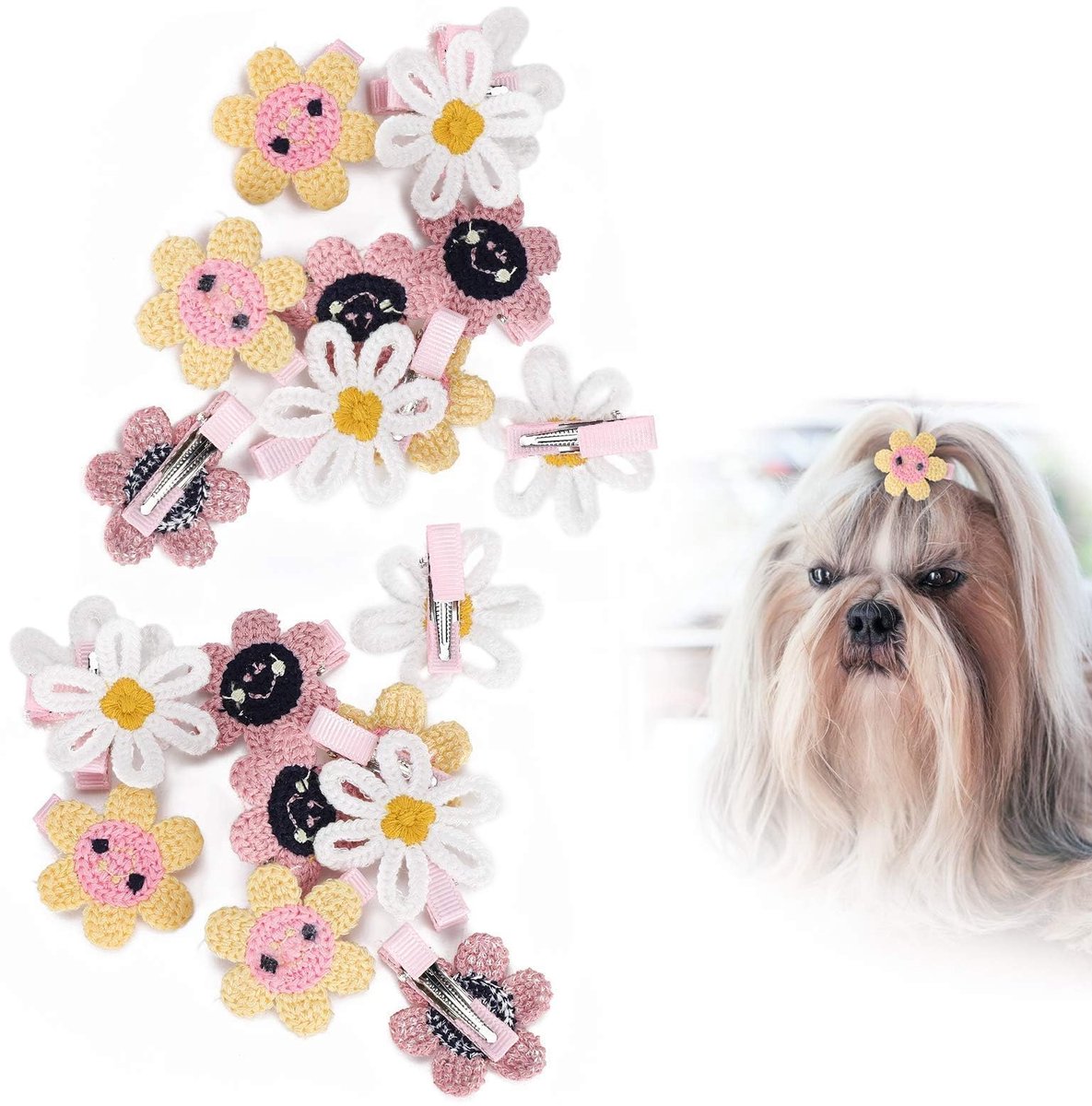 Elastiekjes Set voor Honden, Katten en Kleine Huisdieren, Zonnebloem Design