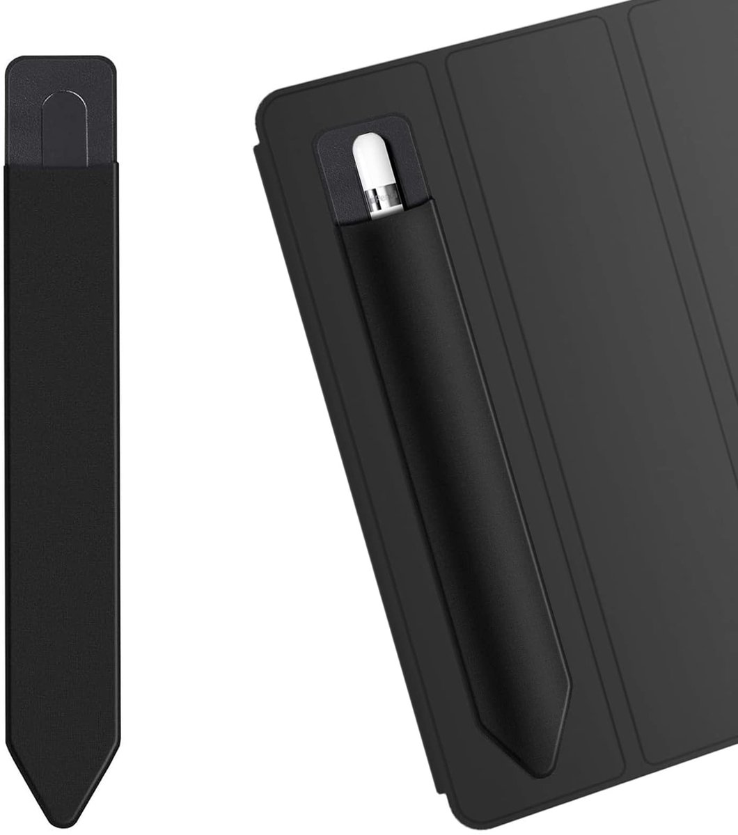 Penhouder voor Apple (1e en 2e generatie), pennenhouder met Apple, iPad Stylus-hoes, elastische penhouder voor styluspen, elastische stylus houder pennenhouder etui - zwart