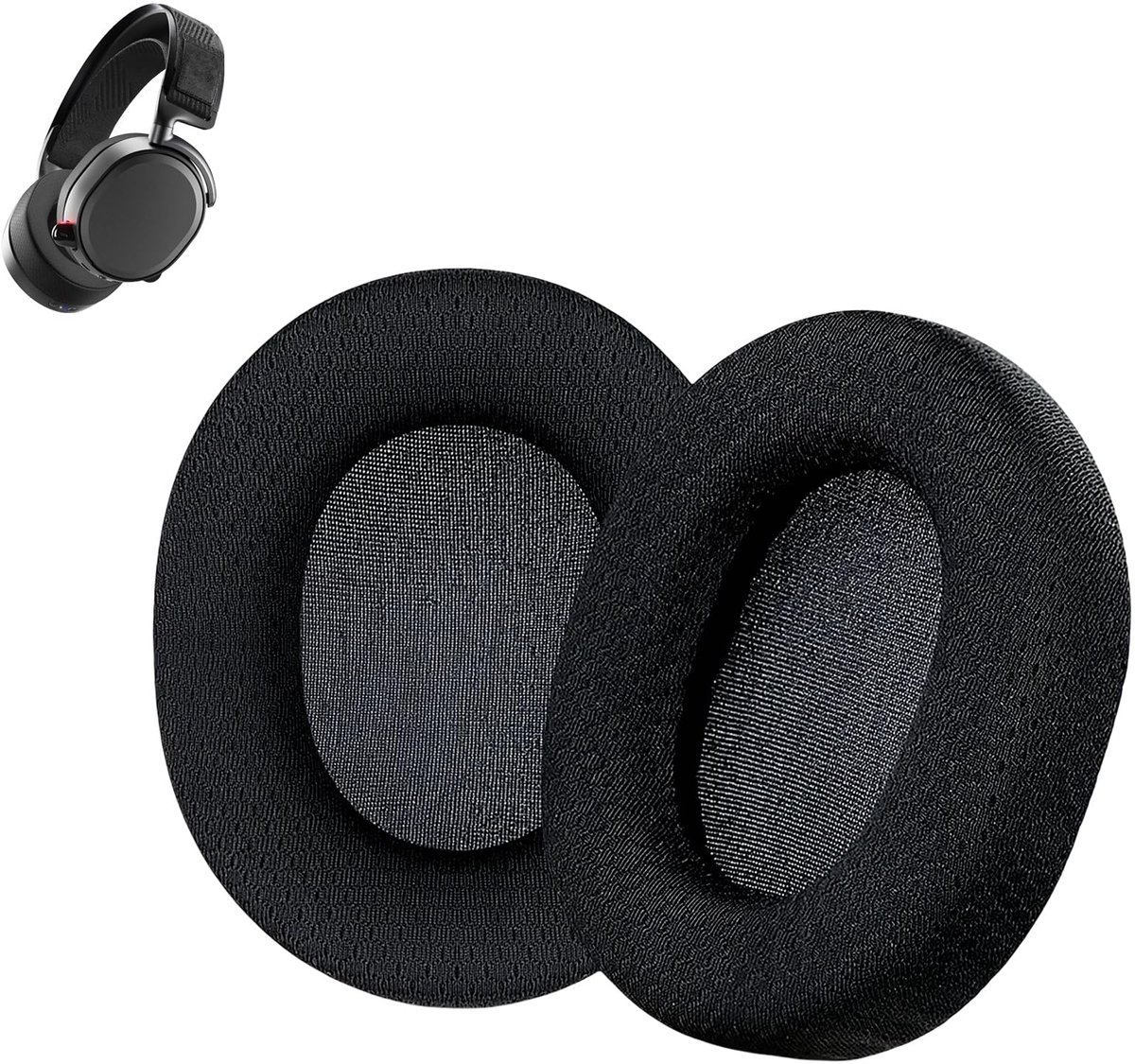 1 paar mesh stof oorkussens voor steelseries arctis 1/3/5/7/7+/7p/7p+/7x/7x+/9/9x/pro/prime(niet geschikt voor Arctis Nova) hoofdtelefoon, met geluidsisolerend schuim