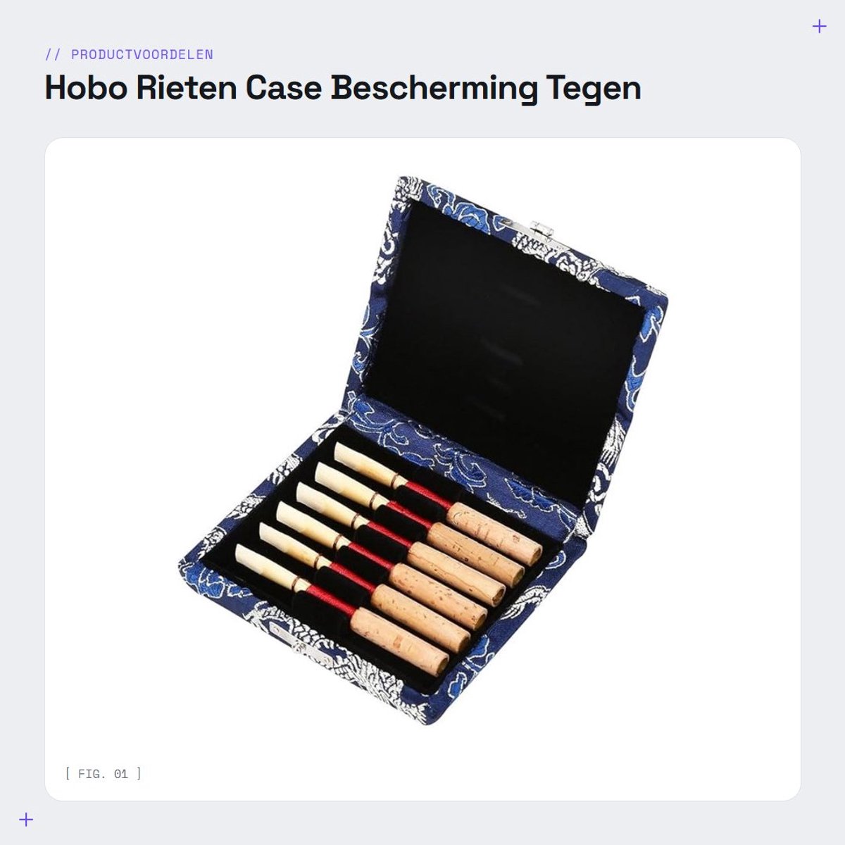 Dailygoods- Hobo Case Hoogwaardig Hout - Bescherming Tegen Vocht - Opbergdoos Voor 6 Stuks - Compact Formaat - Lichtgewicht - Zachte Stof Binnenkant - Rietbeschermer