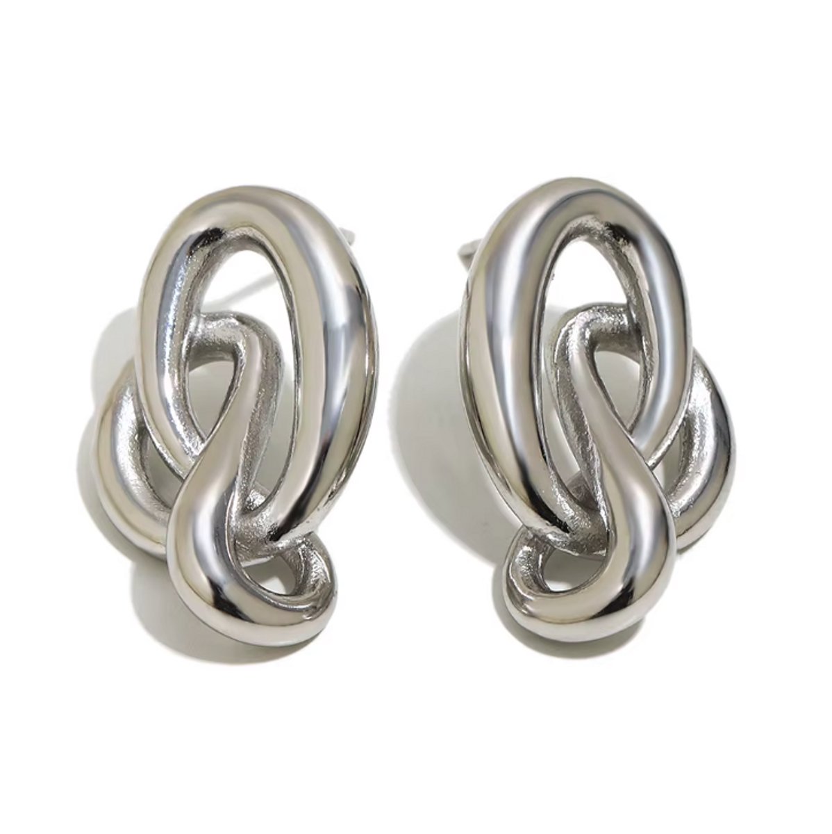 Veldy Oorbellen Dames - Oorbellen Dames Zilver - Zilverkleurige RVS Oorbellen - Stainless Steel Oorbellen - Dames Sieraden - Oorbellen - Zilver