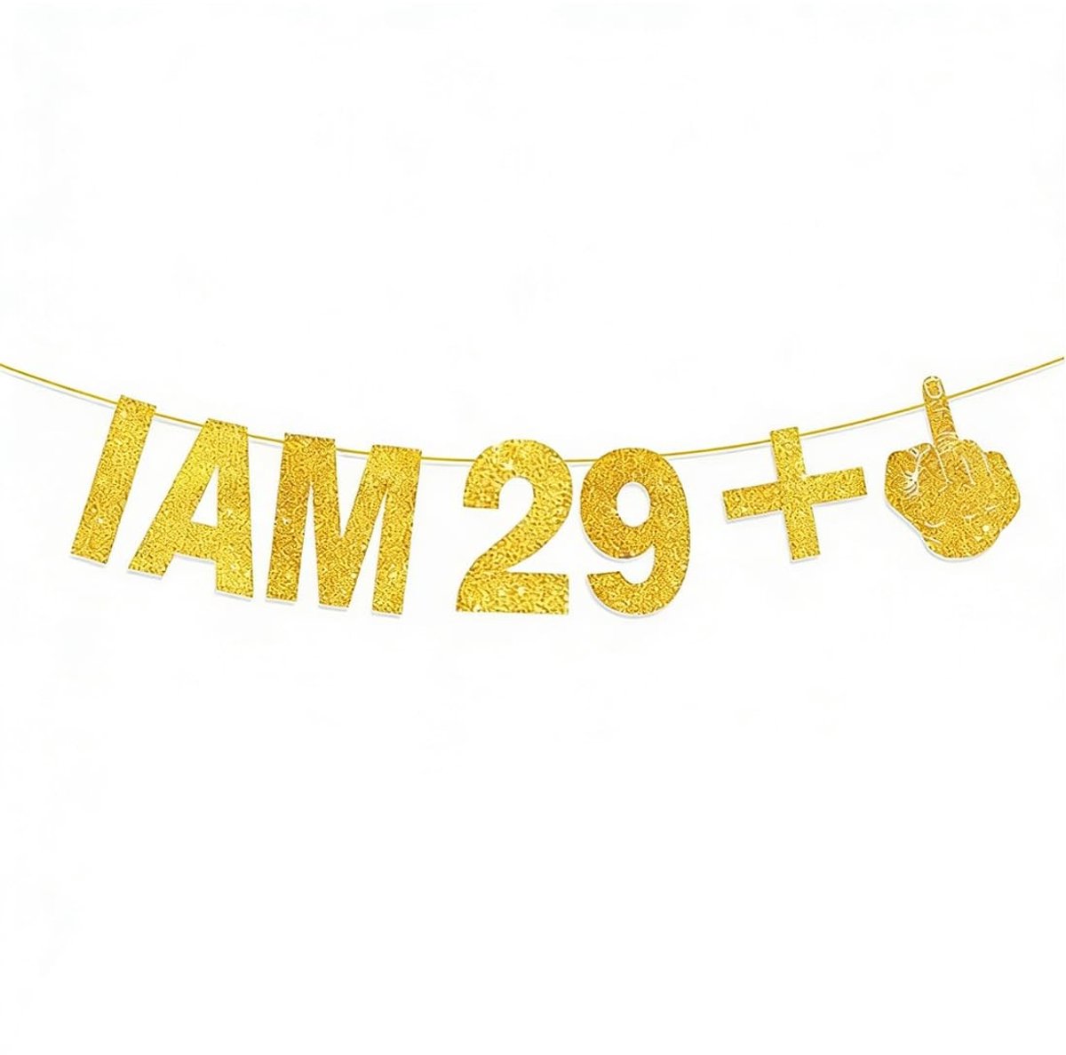 Dailygoods- Verjaardagsgarland Humoristisch Ontwerp - 30e Verjaardag Decoratie - Gouden Wimpel - Lichtgewicht Karton - Herbruikbaar en Duurzaam - Verjaardagsdecoratie