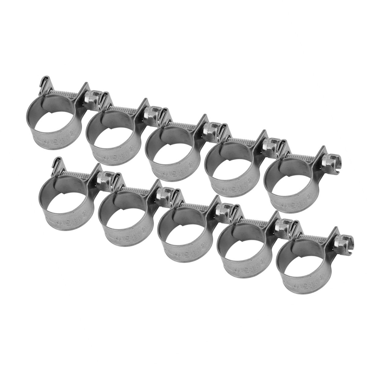 Dailygoods- Slangklemmen Assortiment 10 Stuks - Roestvrij Staal 304 - Brandstofslang Klemmen - Waterdicht - Anticorrosief - Gemakkelijk te Gebruiken - Pijpklemmen