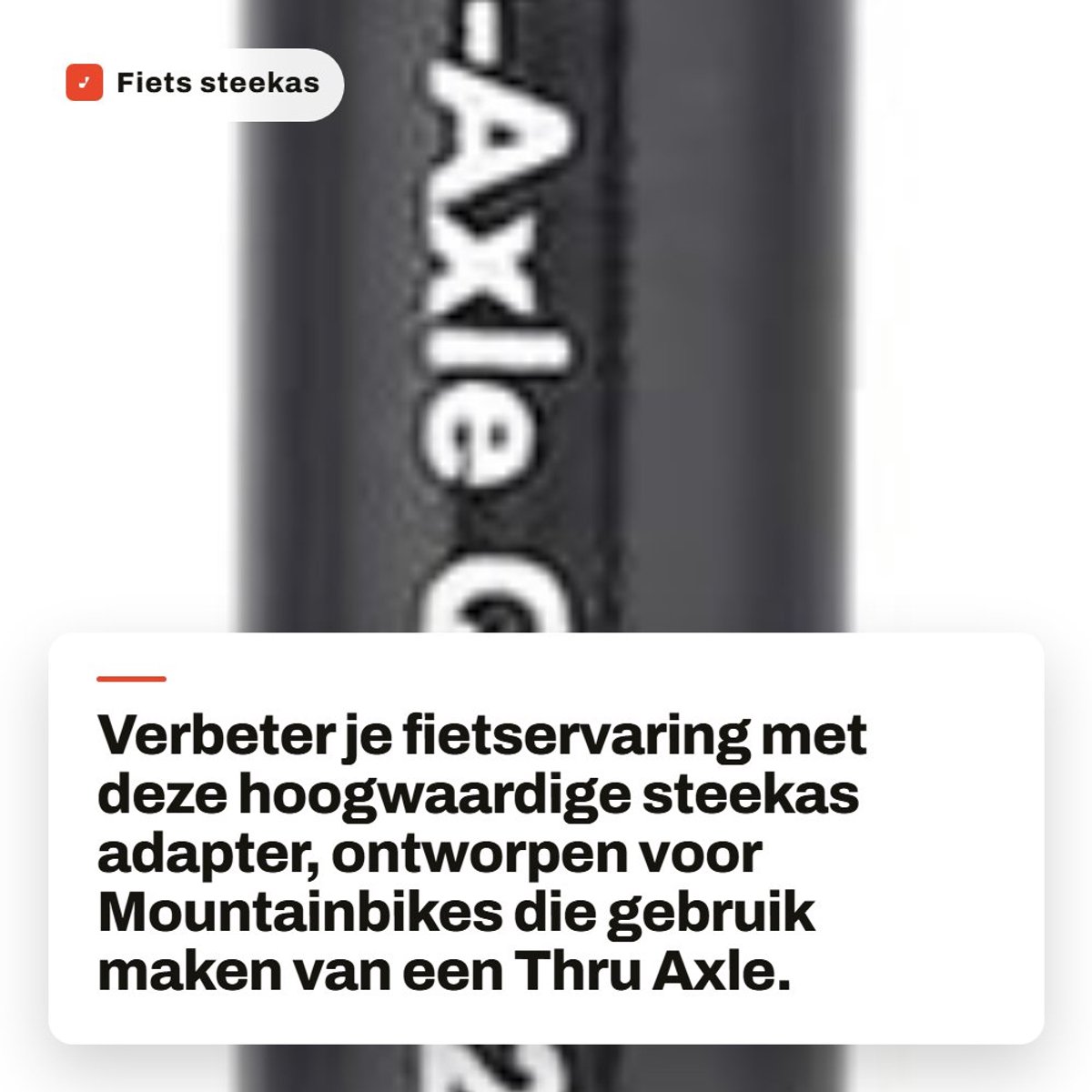 Dailygoods - Fiets steekas adapter - Thru Axle naafadapter - Lichtgewicht en duurzaam - Zwart - Voor MTB 12 mm naar 9 mm - Perfect voor elke fietser