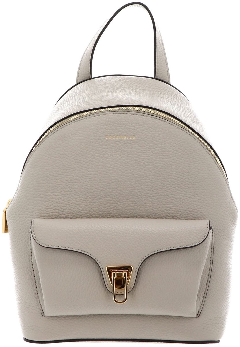 COCCINELLE Leren vrijetijdsrugzak Beat Generatio Backpack Eucalipto Lichtgrijs