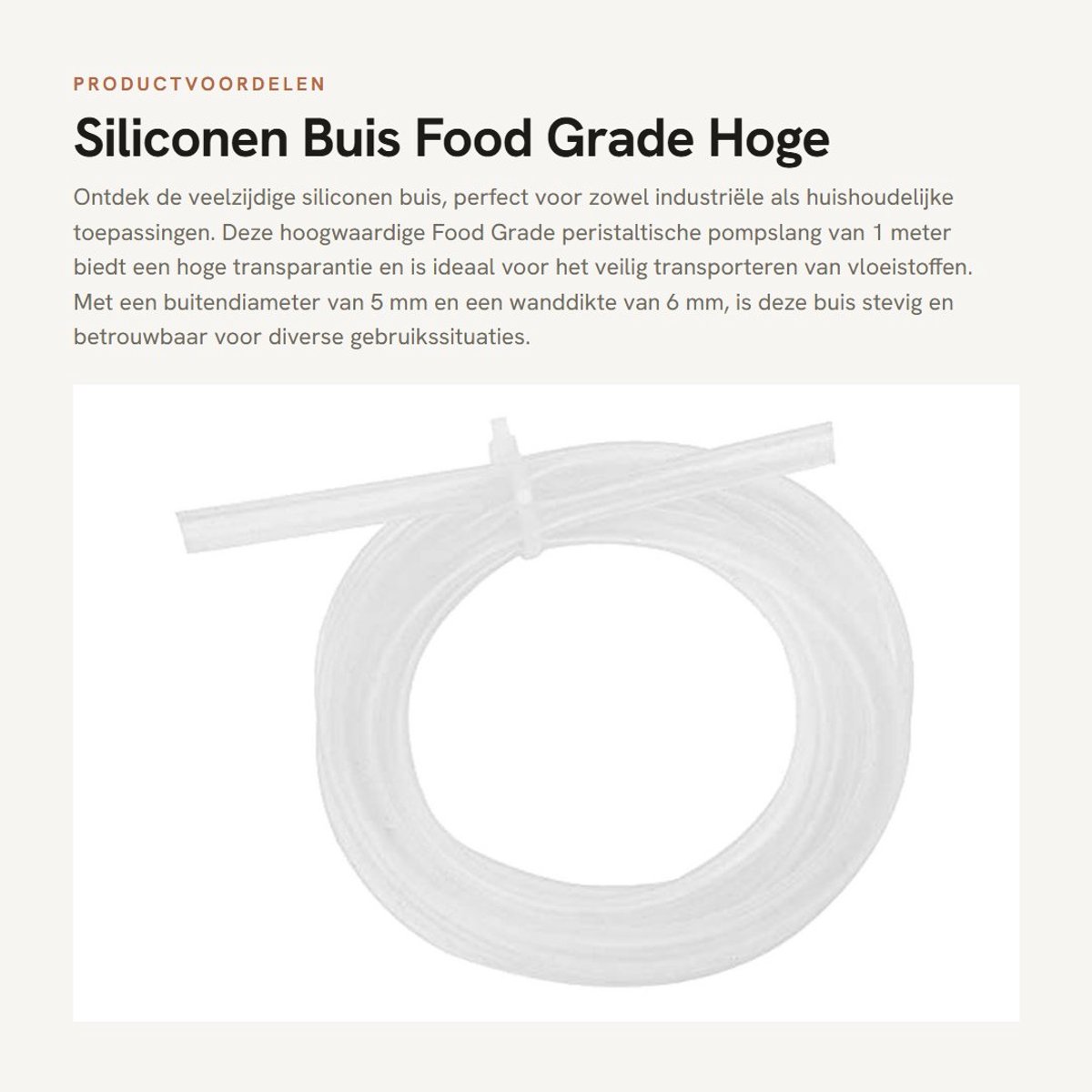 Dailygoods- Siliconen Buis Food Grade - Hoge Transparante Peristaltische Pompslang - 1 mm x 3 mm / 2 mm x 4 mm / 3 mm x 5 mm - 1 Meter - Hoogwaardige Kwaliteit - Slang
