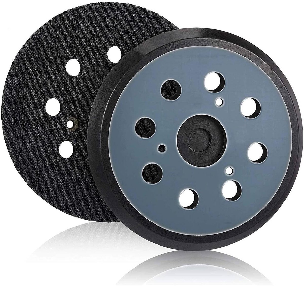 Dailygoods - Schuurdisks 125 mm - 8-Holes en 3-Oogjes - Rubber - Vervangingspads - Voor Makita BO5041 en meer - Geschikt voor hout en metaal
