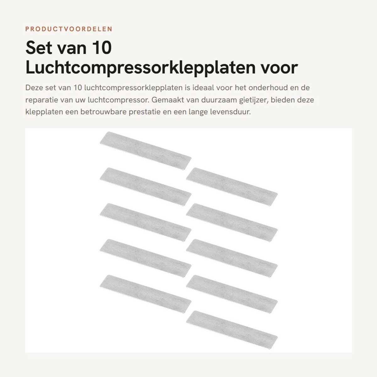 Dailygoods - Set van 10 Luchtcompressorklepplaten voor 51mm Cilinder