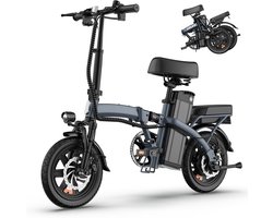 Elektrische Fiets - Motor 250W - Actieradius 60km - 14 Inch -25km/ - 48V/7.5Ah -vouwbaar E-bike -stads E-bikes & E-Nederland - blauw