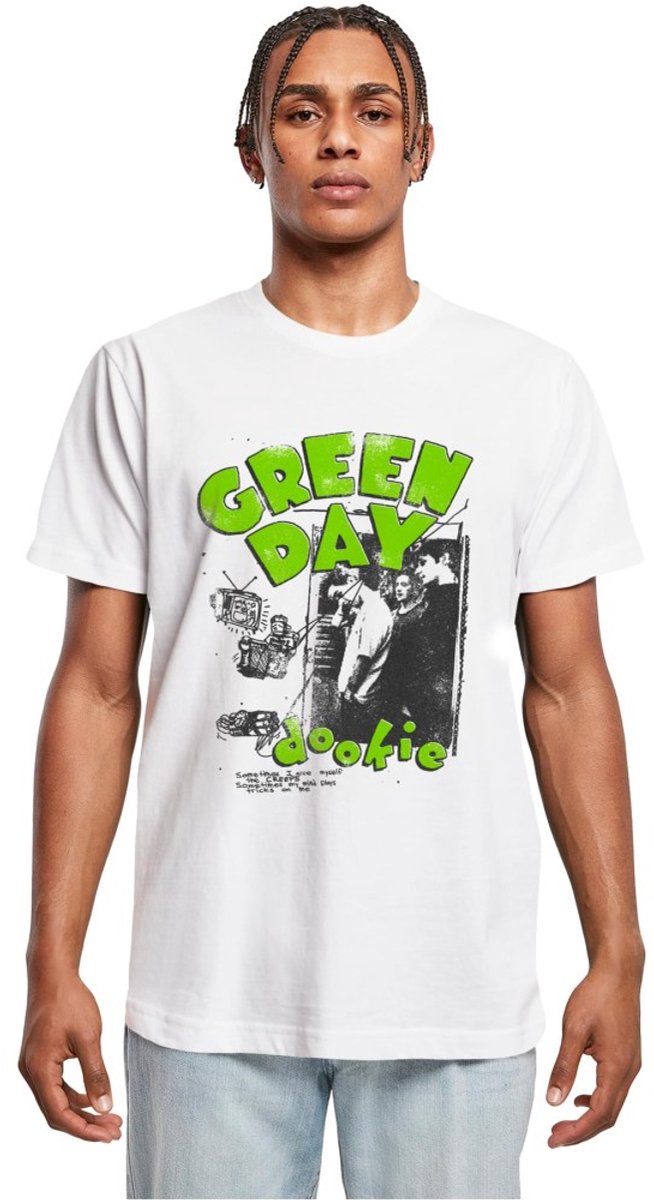 Merchcode Green Day - Dookie Sketched up Heren Tshirt - 3XL - Wit