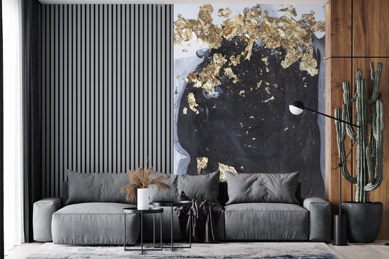 Papier peint - Papiers Papier peint photo Marbre - Or - Luxe - Largeur 160 cm x Hauteur 240 cm