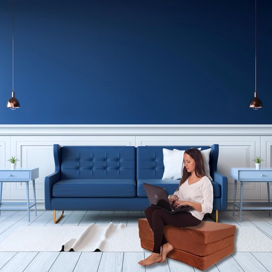 Opvouwbaar Matras - Slaapmat Gasten - Tijdelijk Slapen - Afneembare Hoes - 190 x 90 x 8 cm - Grijs — afbeelding 3