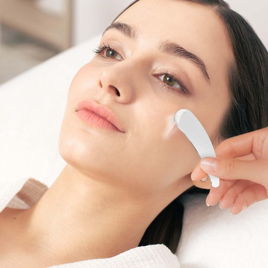 Spatels, cosmetische metalen spatels, gezichtsmasker spatels make-up spatels mini cosmetische spatels voor crème gezichtsmasker lotions vochtinbrengende crèmes — afbeelding 5