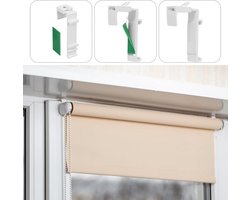 klemhouders voor Klemmfix-rolgordijnen - universele pvc-raam-/deurhouders, reserveonderdelen voor dubbel-/duo-rolgordijn, montage zonder bes