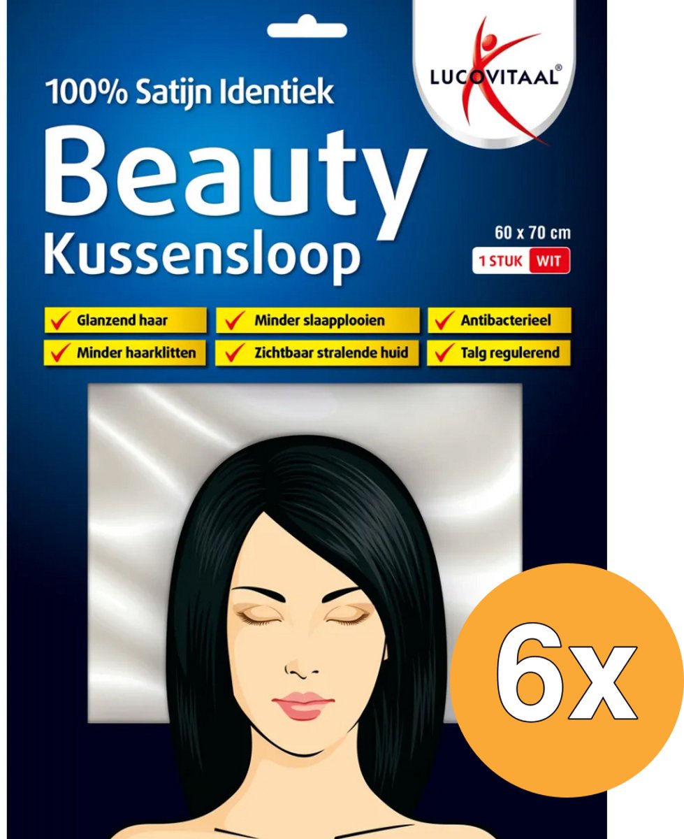 6x Lucovitaal Beauty Kussensloop 60X70Cm (1 stuk)