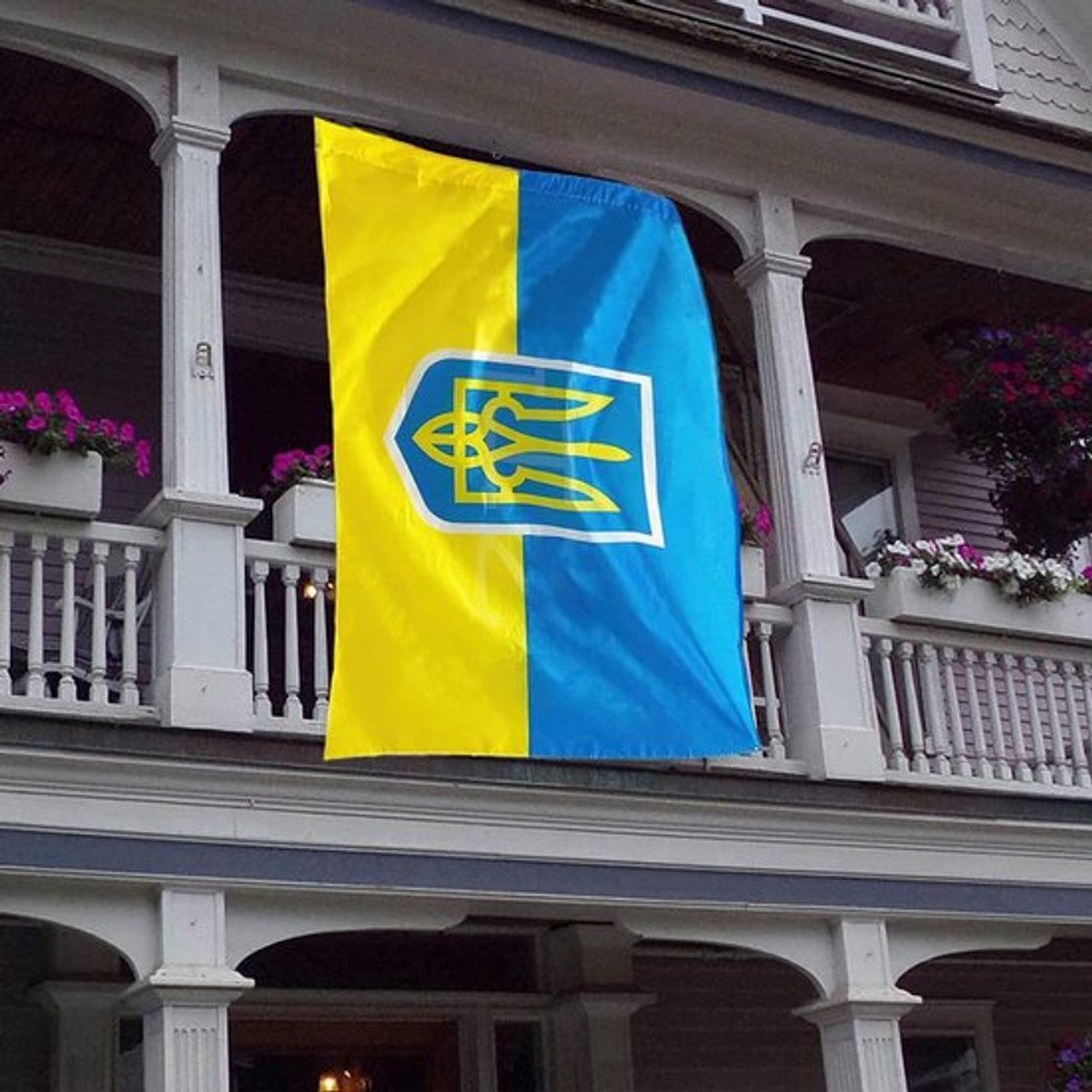 Onf3 - Oekraïense vlag - Vlaggenbanner - Weerbestendig - 150 x 90 cm