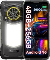 Blackview ROCK 5 - AI Robuuste Smartphone - 4G - 36GB RAM - 256GB ROM - Android 16 - 20000mAh - 6.56 inch - Robuuste Telefoon - 108MP + 20MP Nachtzicht - IP68 Waterdicht - NFC - GPS - Zwart