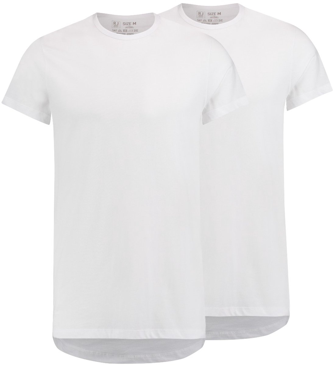 RJ Everyday Rotterdam 2-Pack Heren Ronde Hals T-Shirt Wit L