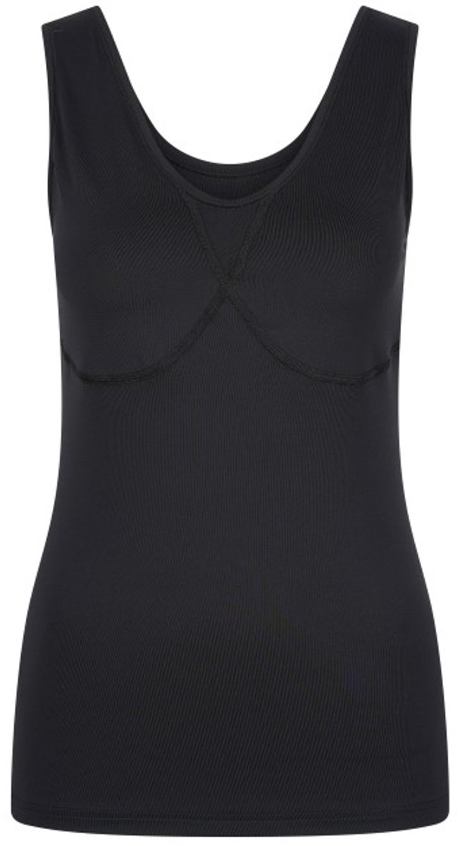 RJ Bodywear RJ Pure Color Proud Breast Dames Qups Hemd Zwart