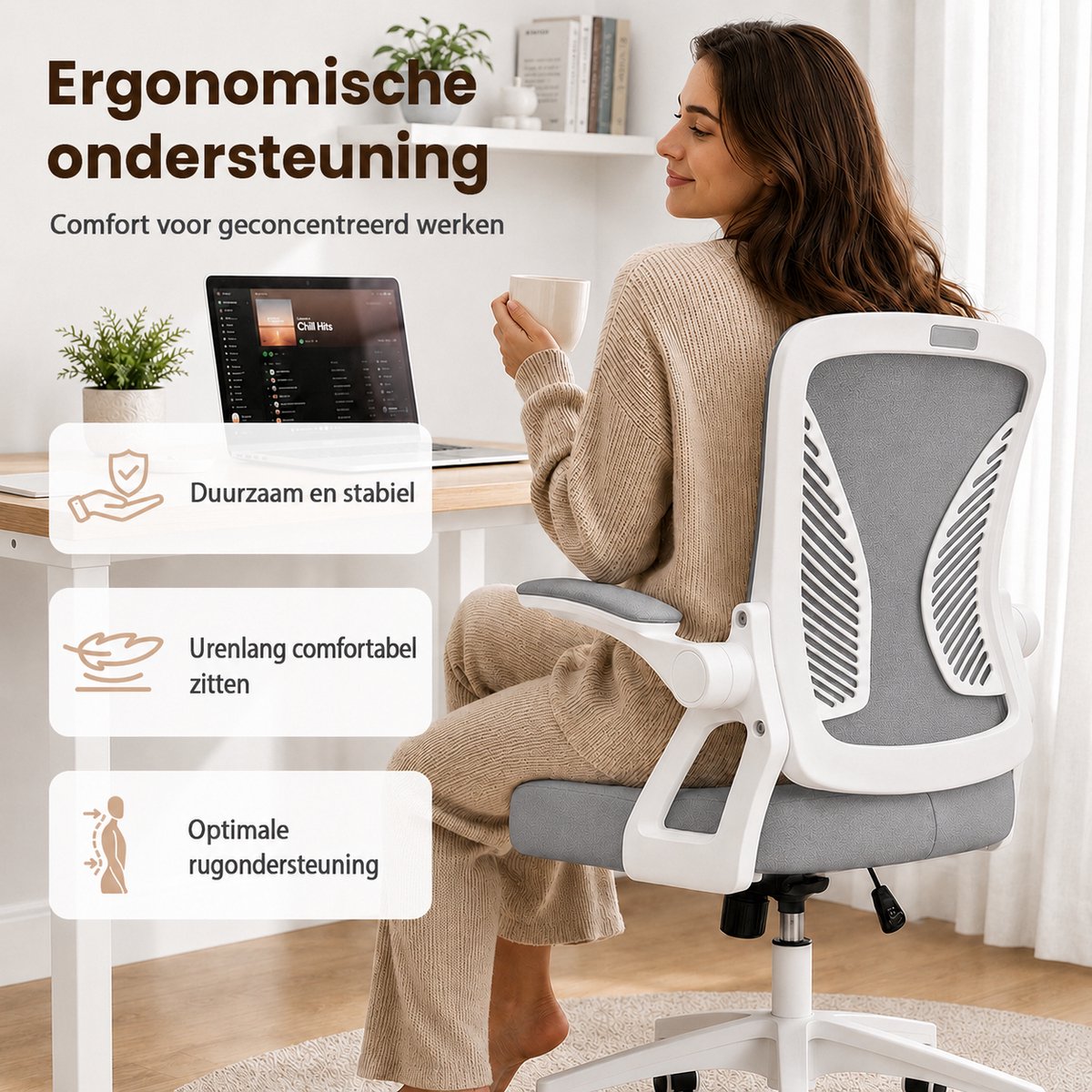 Milacyee Ergonomische Bureaustoel - afbeelding 3