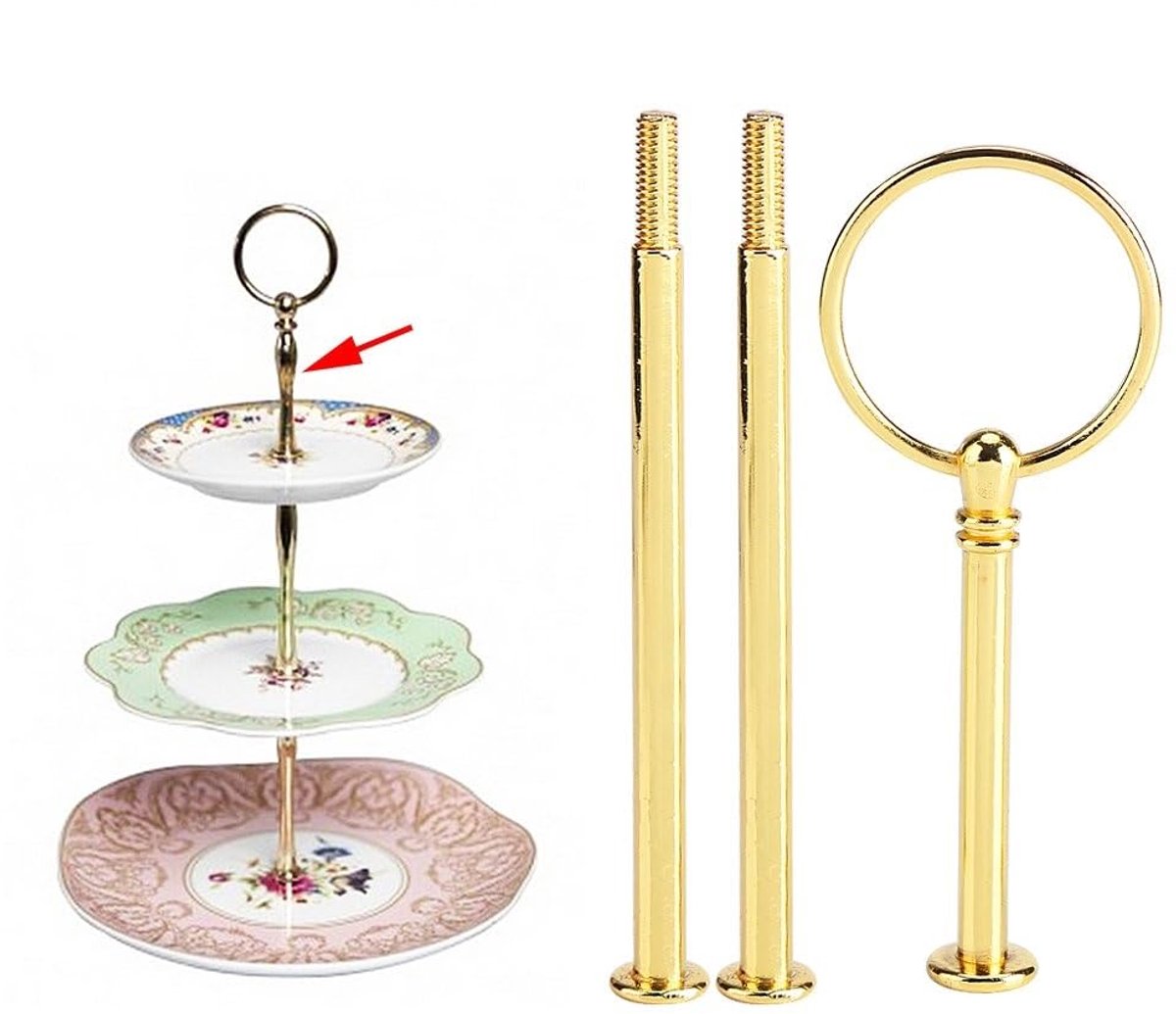 Stand Handvat, Multi-tiers Cake Cupcake Tray Stand Handvat Fruit Plate Hardware Center Handvat Fittingen voor Verjaardagsfeestje Verjaardag of Dagelijks Gebruik (Plaat Is Niet Inbegrepen)
