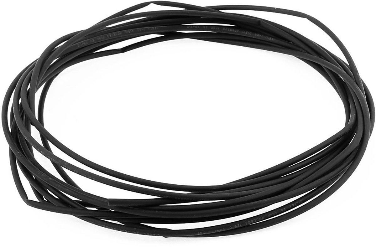 Krimpkous 1.5mm Dia 2:1 Tarief Krimpkous Draad Wrap 5m Zwart