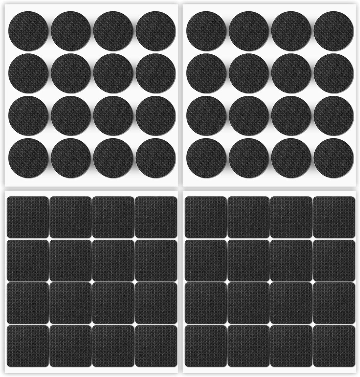 64 stuks antislippads, glijremmer voor meubels, 5 mm viltglijders, zelfklevende set, antislipmat, meubelstopper, antislip pads voor meubelpoten, stoelpoten, hardhouten vloeren