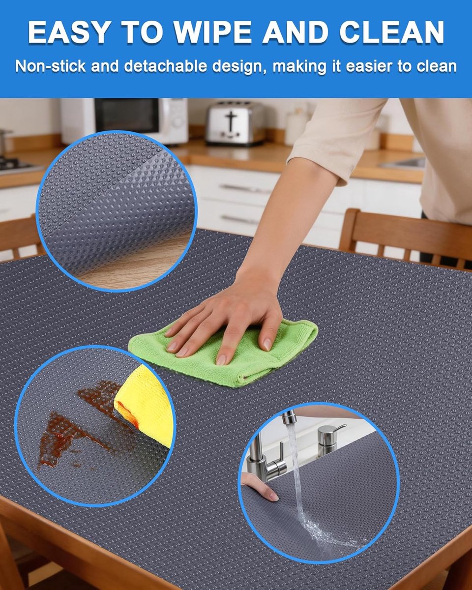 Lademat voor Keukenlades 30x300cm - Antislipmat Grijs PEVA - Keukenkasten Waterdicht & BPA-vrij - Inlegmat Op Maat te Snijden voor Koelkastplanken en Laden