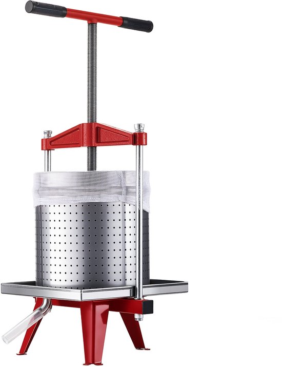 VEVOR Handmatige Bessenpers 15 L Roestvrij Staal, Wijnpers en Fruitpers voor Appels, Druiven, Sinaasappels en Groenten, Appelpers met 2 Filterzakken, 40 X 32 X 61 Cm Fruitpers Sappers van Vevor — afbeelding 2
