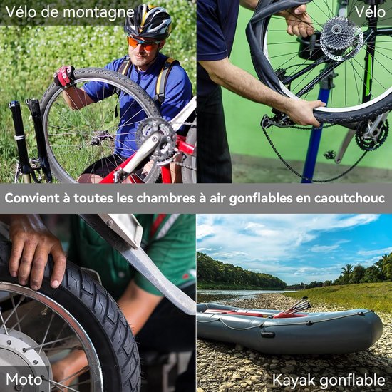 Fietsband reparatieset - Bandenplak set - Onderweg repareren - Inclusief 12 patches - Compact formaat - Zwart — afbeelding 4