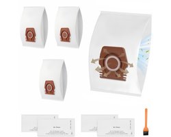 7 stuks - Erbij betrekken4 stofzakken - 2 sets filterkatoen en een borstel - compatibel met Miele Hoover Pure CO-stofzuigerzakken voor Guard M1 S8380 Flex Parquet Silence Performance Cat & Dog-serie