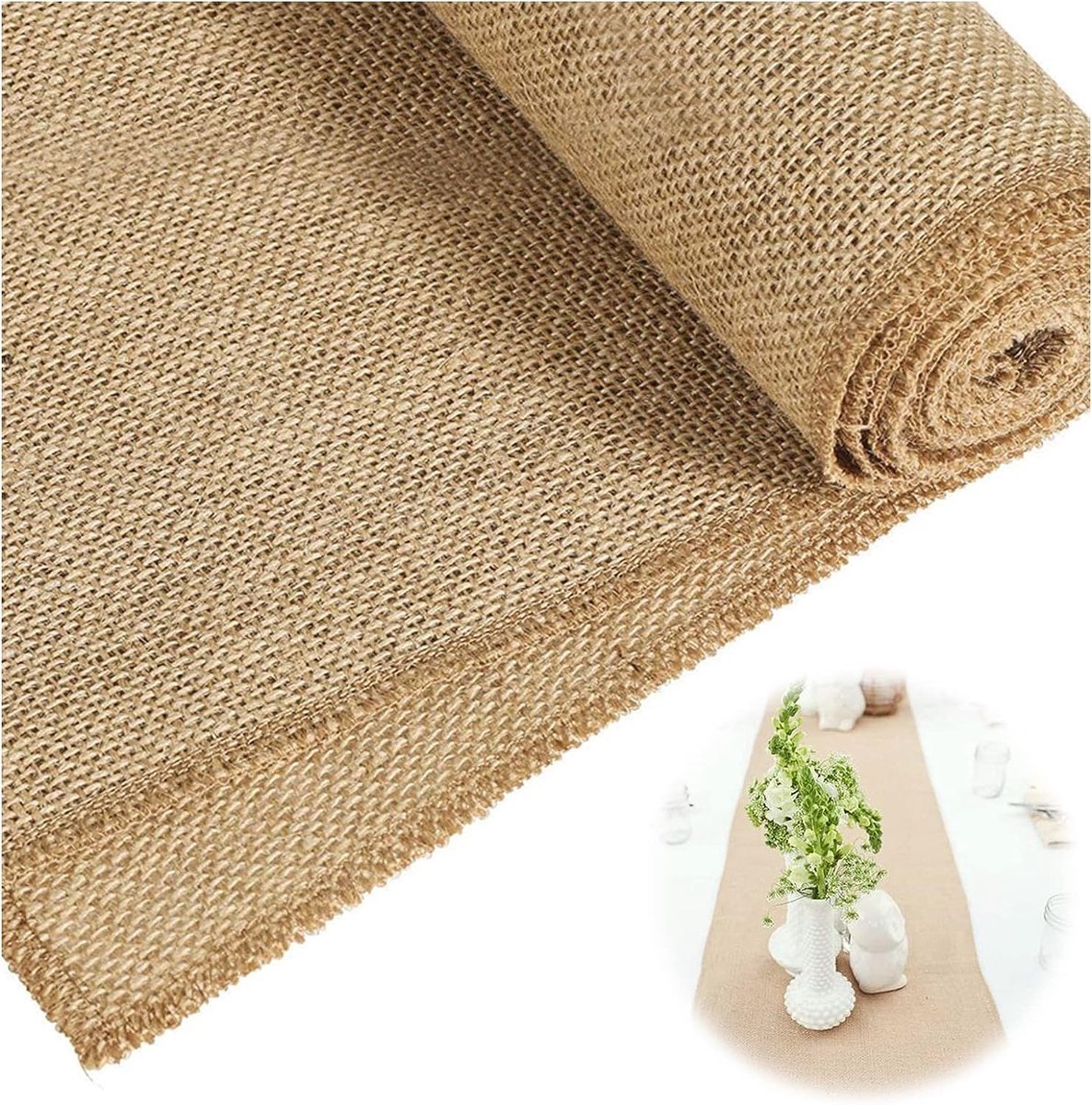 tafelloper tafelloper van zaklinnen vintage tafelloper tafeldecoratie tafeldecoratie tafeldecoratie voor bruiloft feesten evenementen kerstversiering tafeldecoratie rustieke decoratie 30 x 300 cm