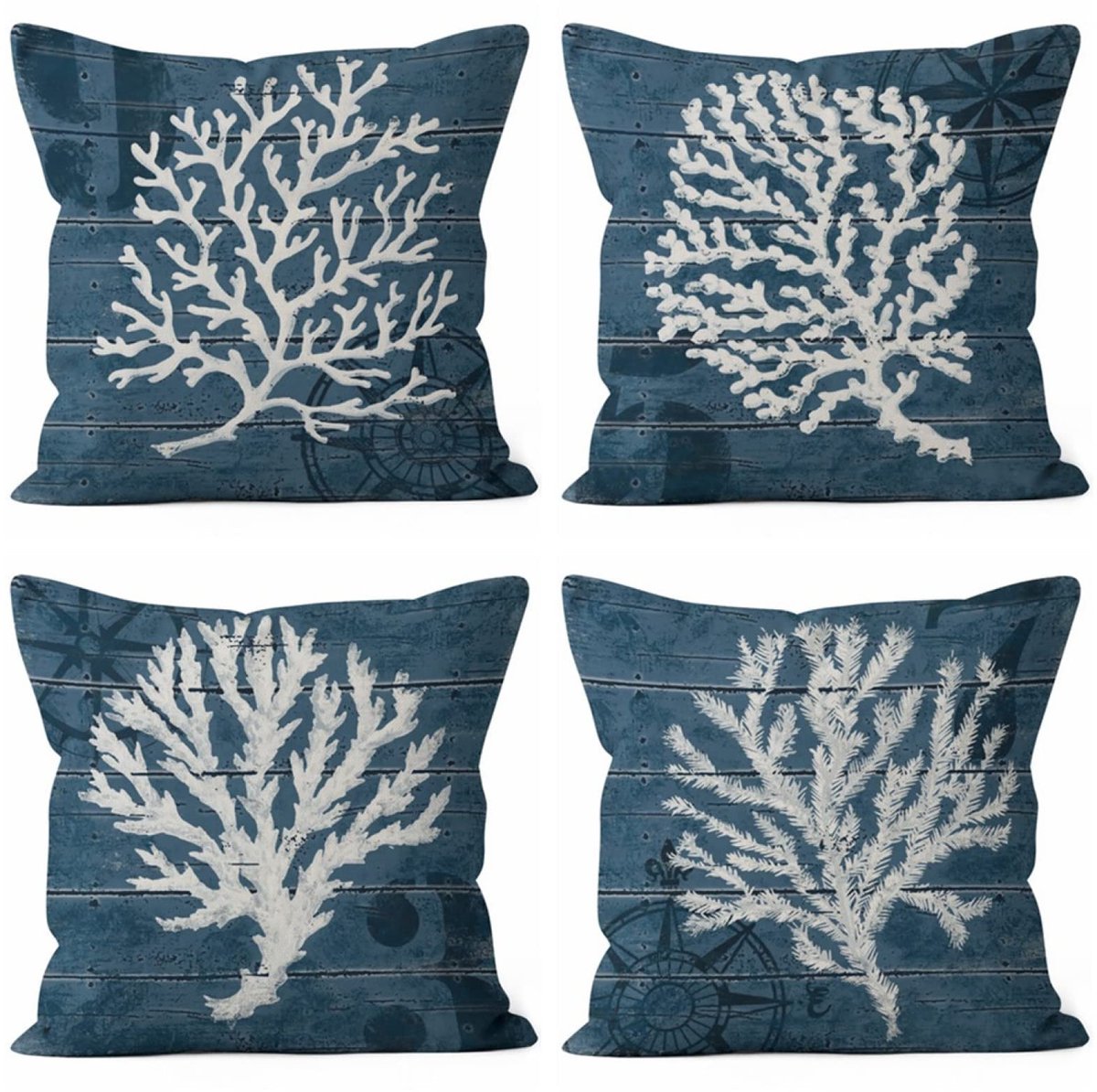 Set van 4 kussenslopen 60 x 60 cm (23,6 x 23,6 inch) linnen kussensloop decoratieve vierkante bank kussensloop, slaapkamer indoor outdoor kussenhoes voor woondecoratie gunst met onzichtbare rits (witt