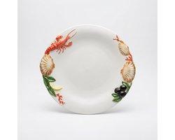 BellaCeramics 2217 | bord scampi | Italië medium bord | Italiaans keramiek servies | 29,5 x 27,5 cm h 2 cm