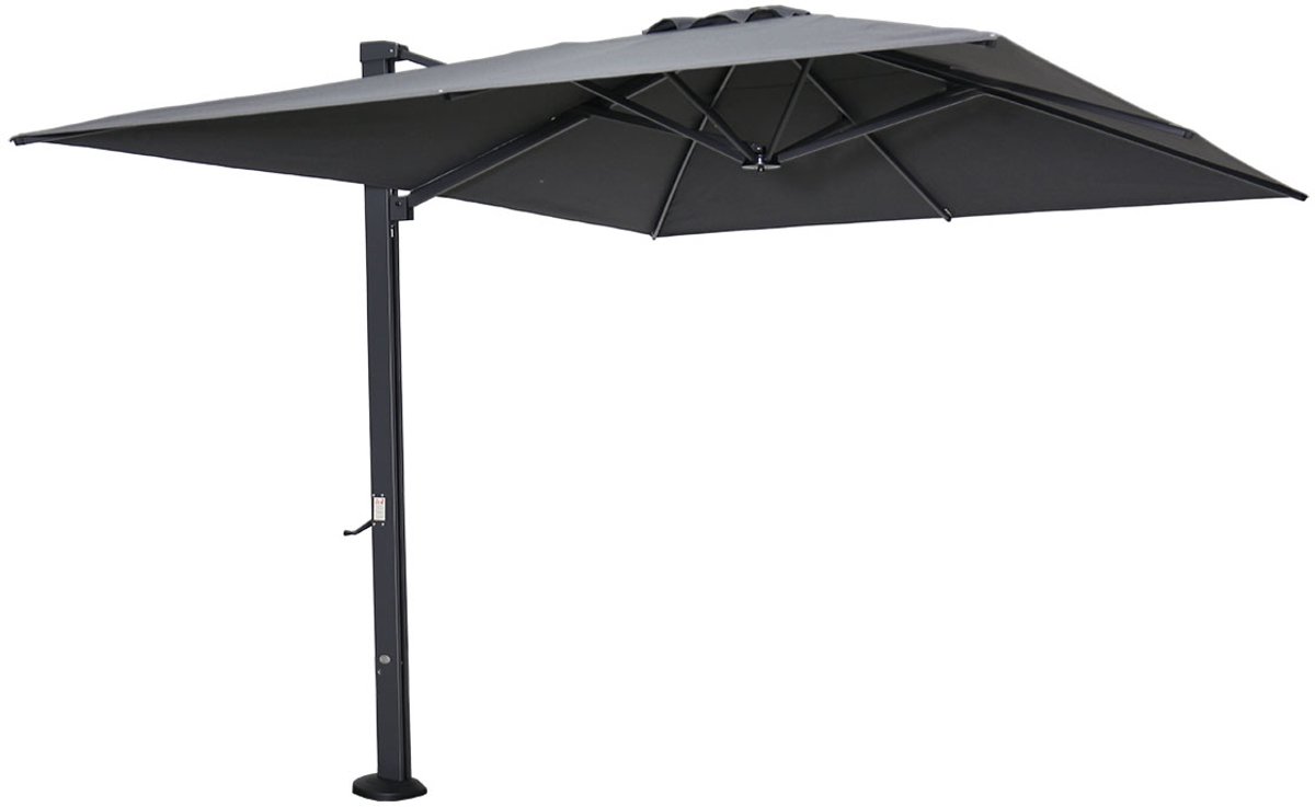 Garden Impressions Hawaii Emperor telescoop zweefparasol 300x400 antraciet – foto 2