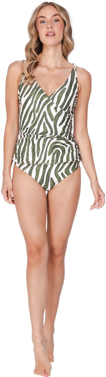 Pastunette Wild Eden - Tankini - Soft cups - Groen/Wit