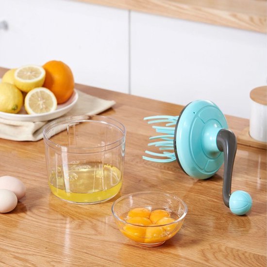 Melkschuimer - Handmatige melkschuimer - Eierklopper - Melkschuimer - Handmixer - Eierklopper - Slagroomschuimer - Slagroomgarde - Handmatige slagroomgarde - Keuken- en bakgebruik - Eierklopper - Blauw — afbeelding 5