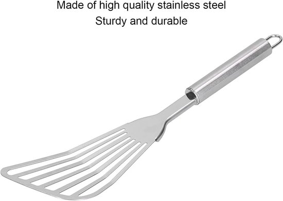 keukenvisspatel, sleufspatel, eierspatel, grill-visspatel, roestvrij staal, keukenvisspatel voor keuken, camping, restaurant — afbeelding 4