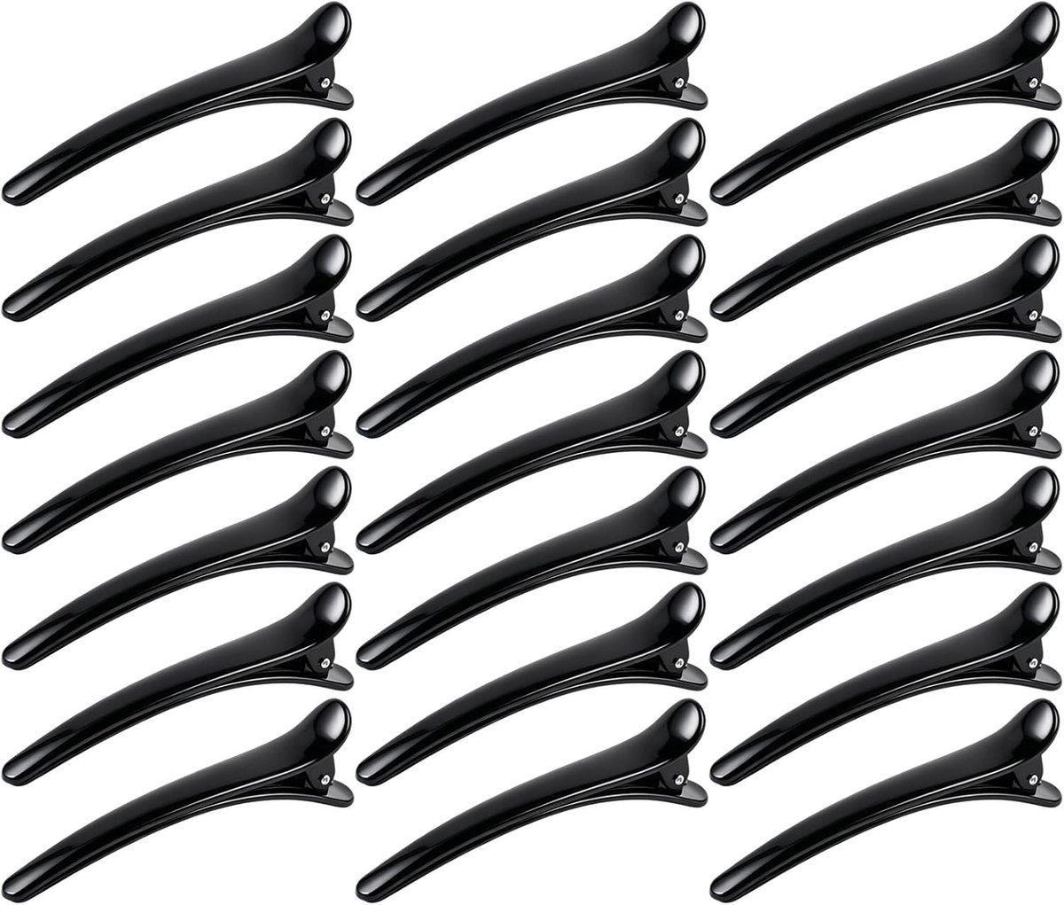 22 Stuks Professionele Haarclips voor Kappers - Niet-Slip Haarclips voor Haarstyling en Make-up, Zwart