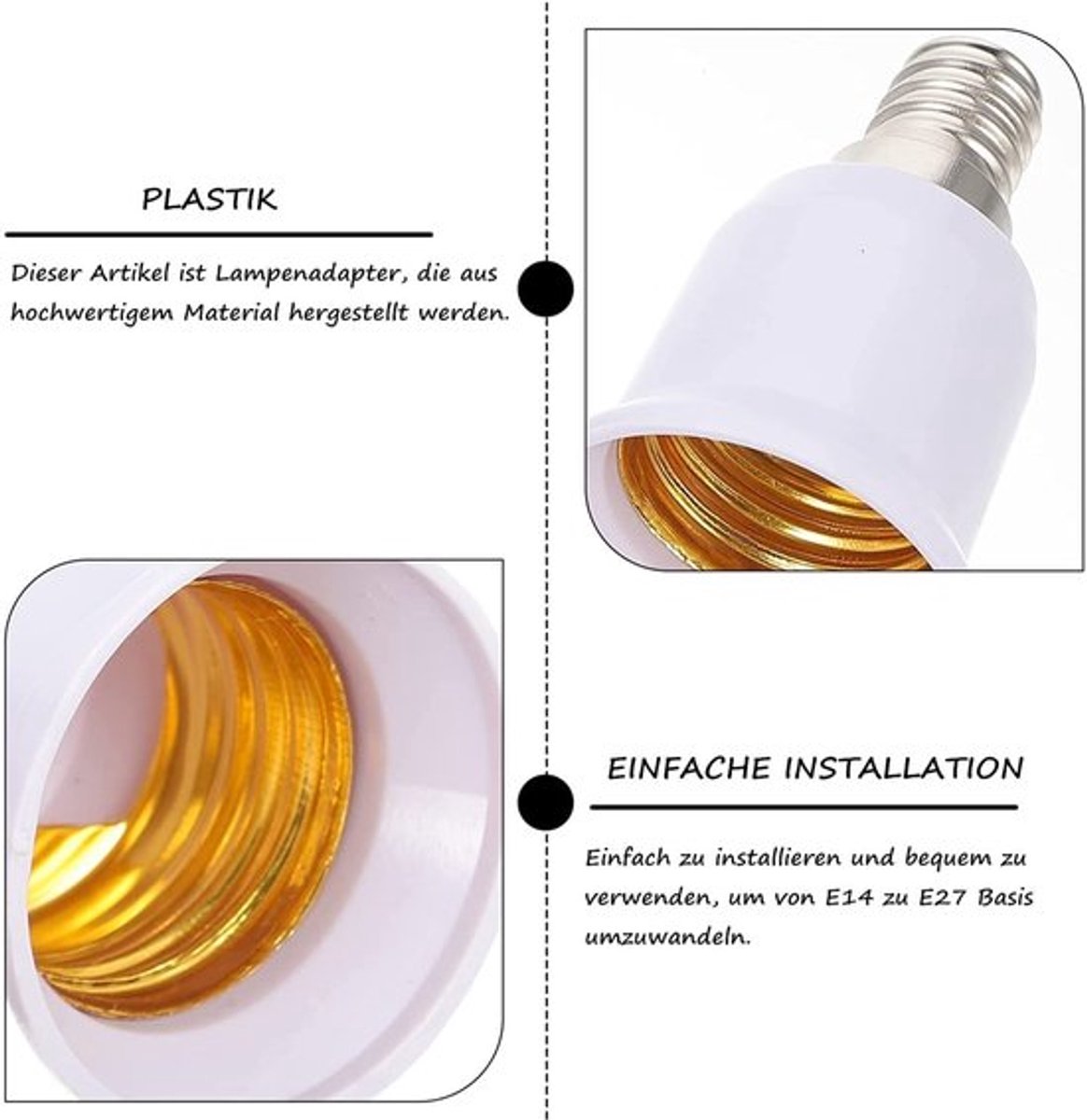 Dailygoody - E14 naar E27 adapter - Lampen converter - Ideaal voor