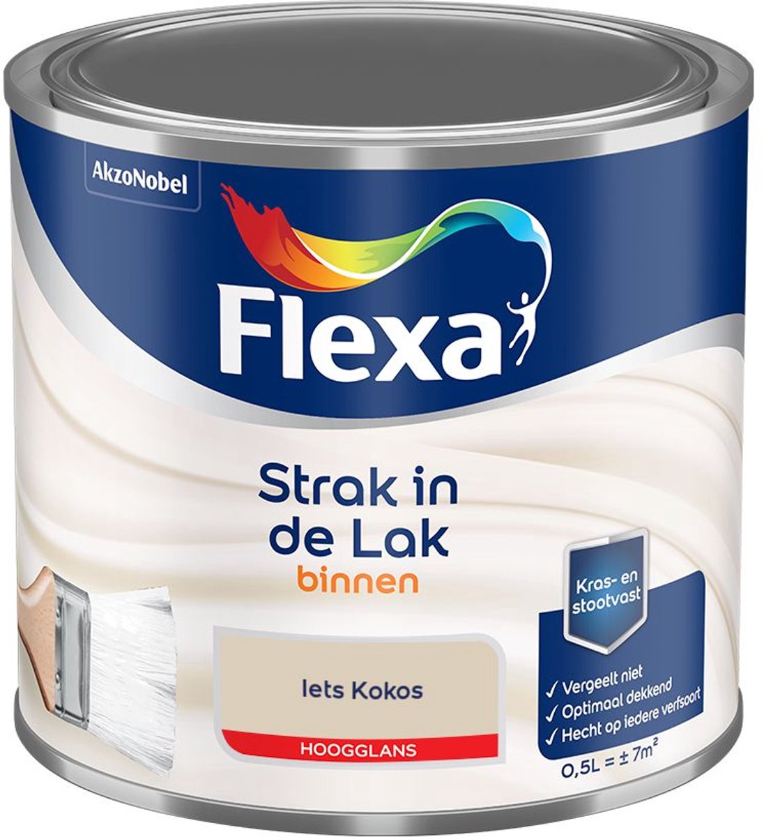 Flexa - Strak In De Lak Binnenlak Hoogglans - Iets Kokos - Mengverf - 500 Ml