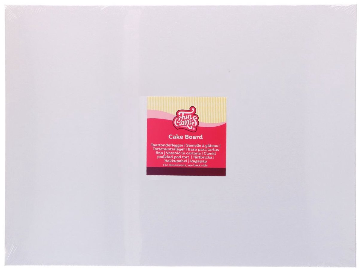 FunCakes Cake Board Rechthoek Wit 40x30cm