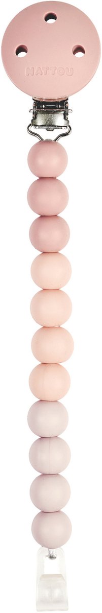 Nattou Silicone Speenkoord - Fopspeenketting - 21 cm - Gradiënt Roze