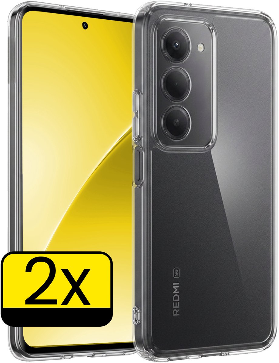 Hoesje - 2 Stuks - Geschikt voor Xiaomi 15 - Sterk & Shockproof - Case Siliconen - Back Cover - Telefoon Hoes - Telefoonhoesjes - Transparant