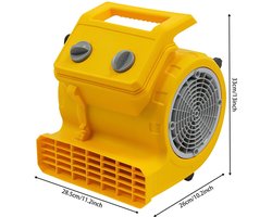 Archi Vloerdroger 250W – Ventilatie – Industriële Blower – 3 Snelheden – Timer Tot 120 Minuten – 220V EU – Geel