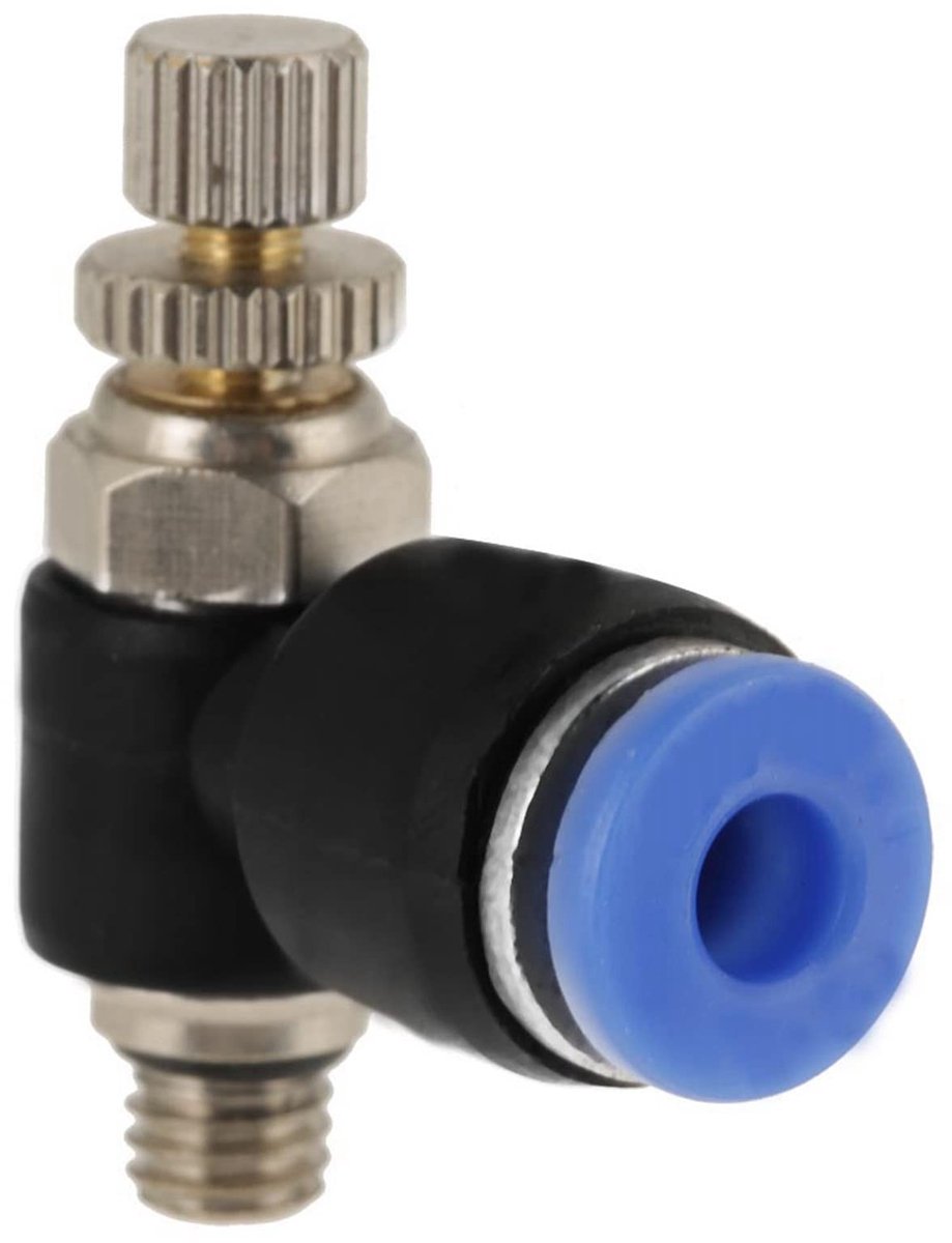 Dailygoods- Luchtsnelheidsregelklep Hoge Drukbestendig - Snelle Connector - Eenvoudige Installatie - 360° Rotatie - Lekbestendige Afdichting - Probleemvrij Onderhoud - Pneumatische Connector