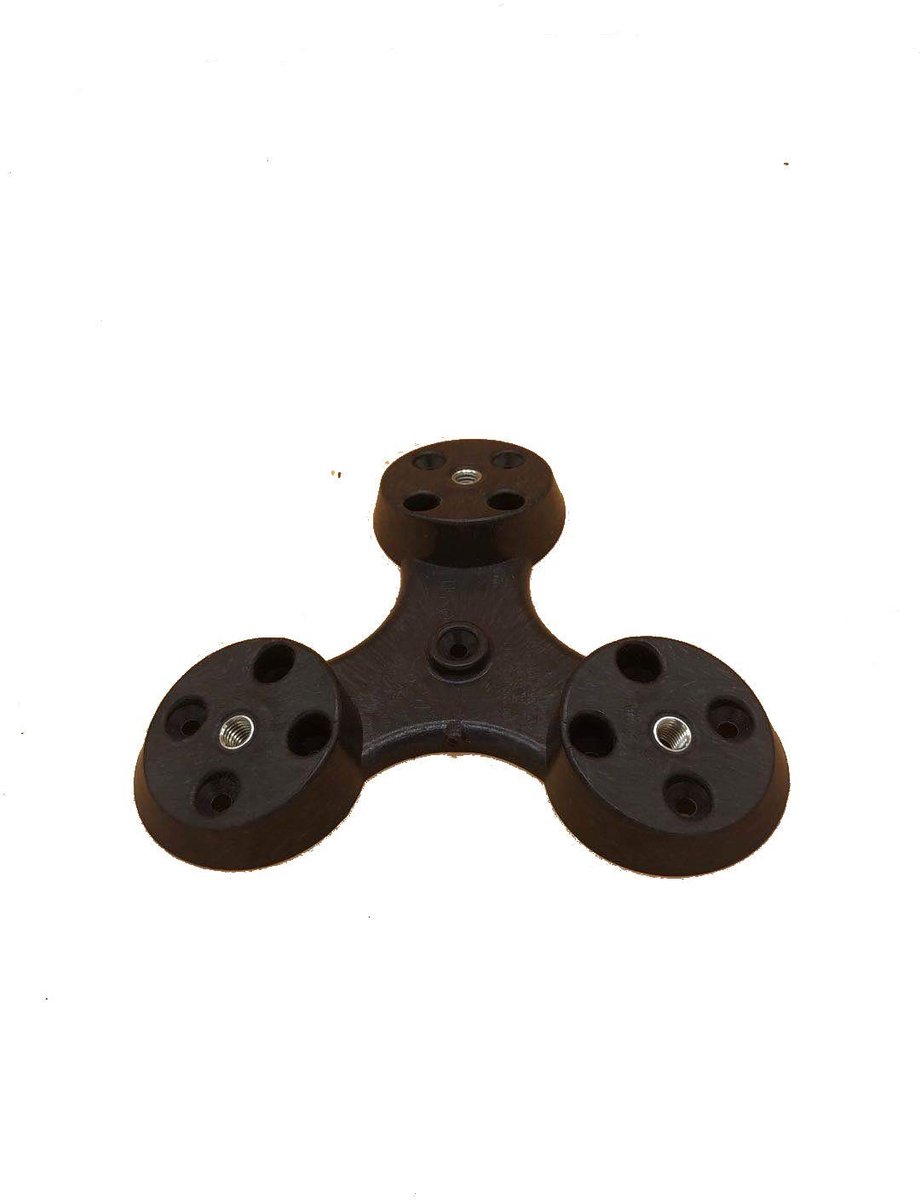 Dailygoods- Montageplaten Robuust - Bevestigingsplaten - Tafelpoten - Meubelpoten - Universeel inzetbaar - M8-schroefdraad - 4 x zwart, 15° gehoekt